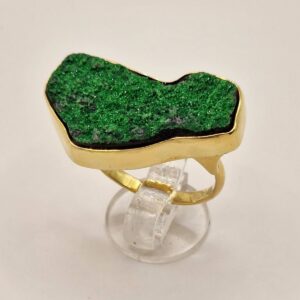 Anello Uvarovite in Oro giallo