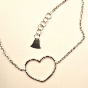 Bracciale “cuore” in oro bianco
