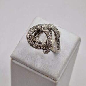 Anello a incrocio con Diamanti