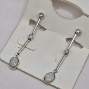 Orecchini "Opali e Diamanti"