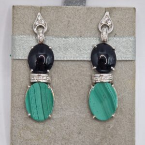 Orecchini "onice e malachite"