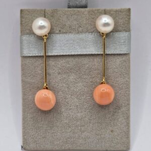 Orecchini "perla e corallo"