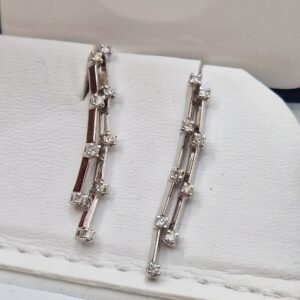 Orecchini "doppia cascata diamanti"