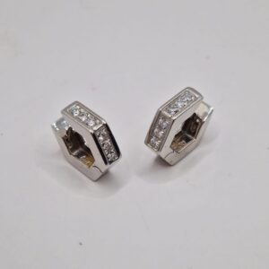 Orecchini "esagonali con diamanti"