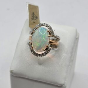 Anello Opale "arlecchino" fantasia